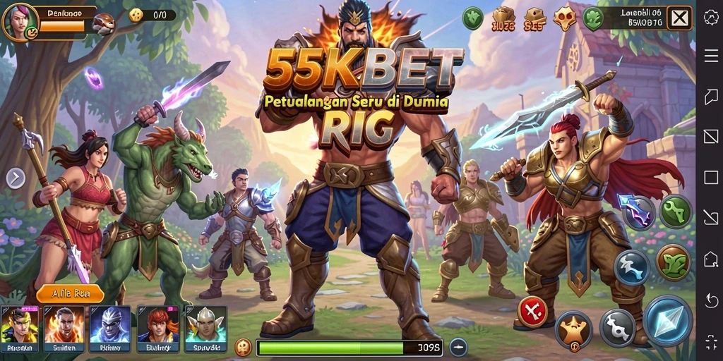 Tampilan gameplay seru dalam petualangan RPG 55KBET.