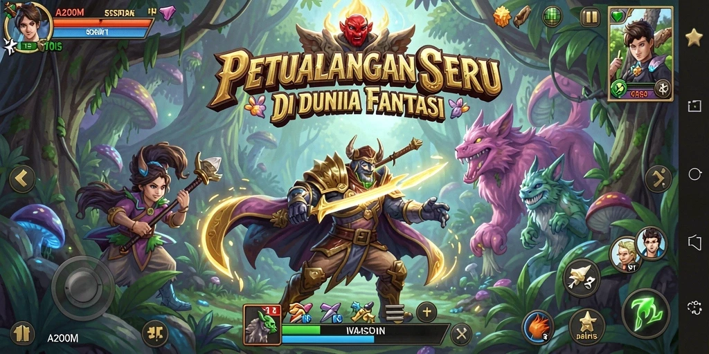 Tampilan gameplay A200M yang seru dan penuh petualangan.
