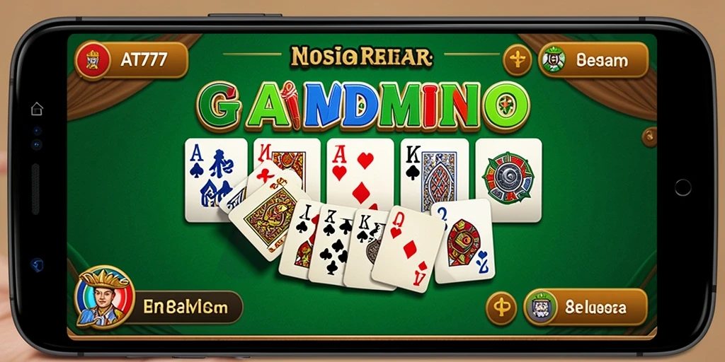 Tampilan gameplay Domino di AT777 dengan grafis yang menawan.