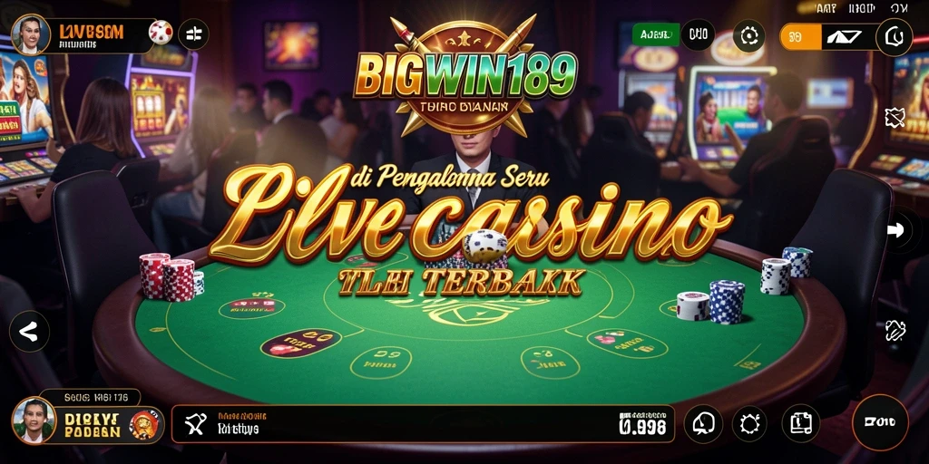 Screenshot gameplay Live Casino yang mendebarkan dari BIGWIN189.