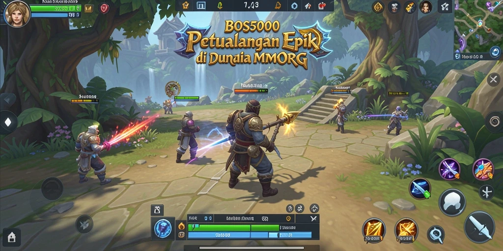 Tampilan gameplay menakjubkan dari BOS5000 yang penuh aksi dan strategi.
