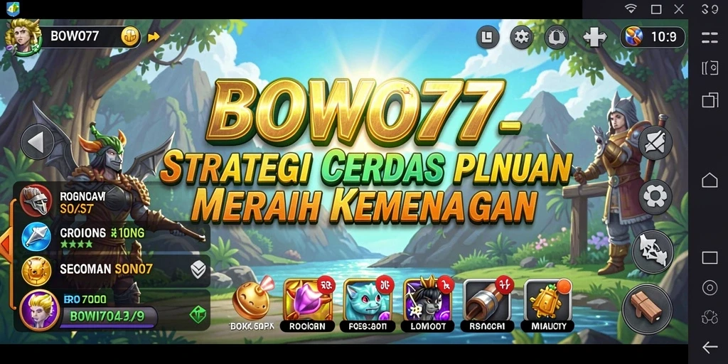 Tampilan gameplay BOWO77 yang mendebarkan dengan strategi pertempuran yang kompleks.