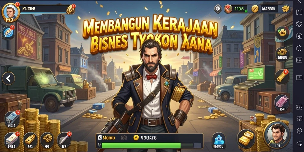 Tampilan screenshot FO8 yang menunjukkan aksi manajemen bisnis Tycoon.