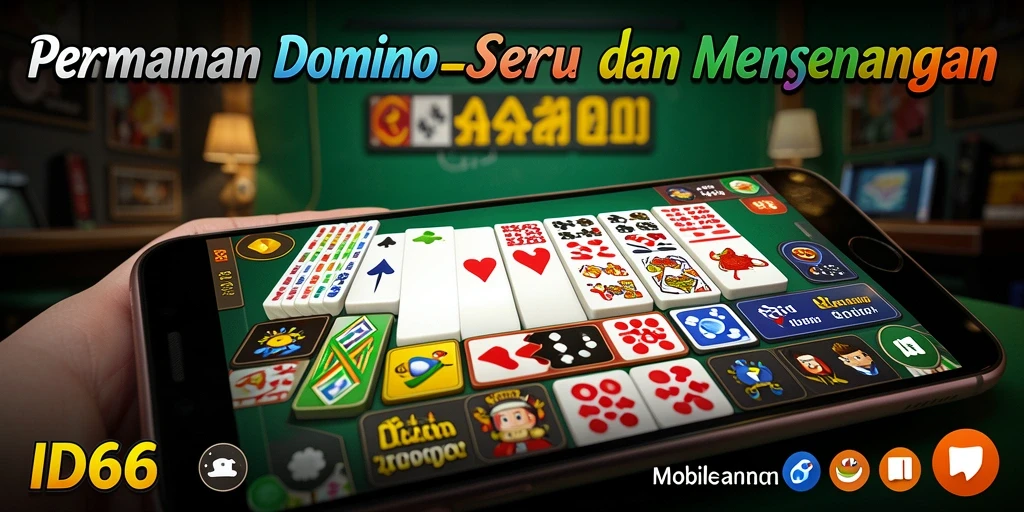 Screenshot gameplay ID66 yang menampilkan keseruan permainan Domino.