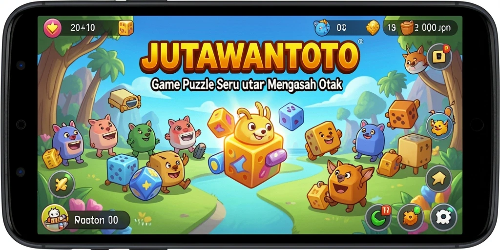 Tampilan gameplay JUTAWANTOTO yang penuh tantangan dan warna.