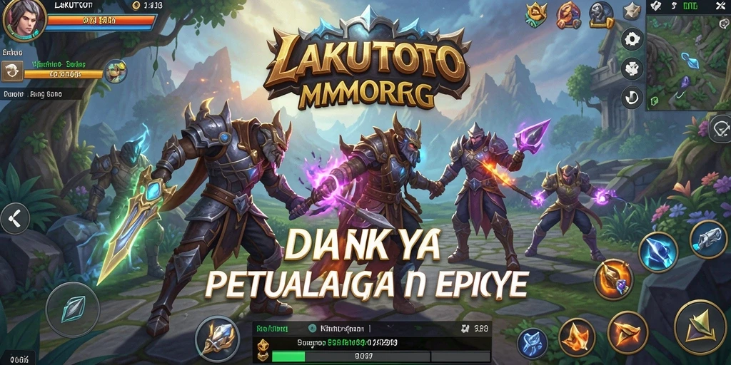Tampilan gameplay epik dalam LAKUTOTO, dunia MMORPG yang luas.