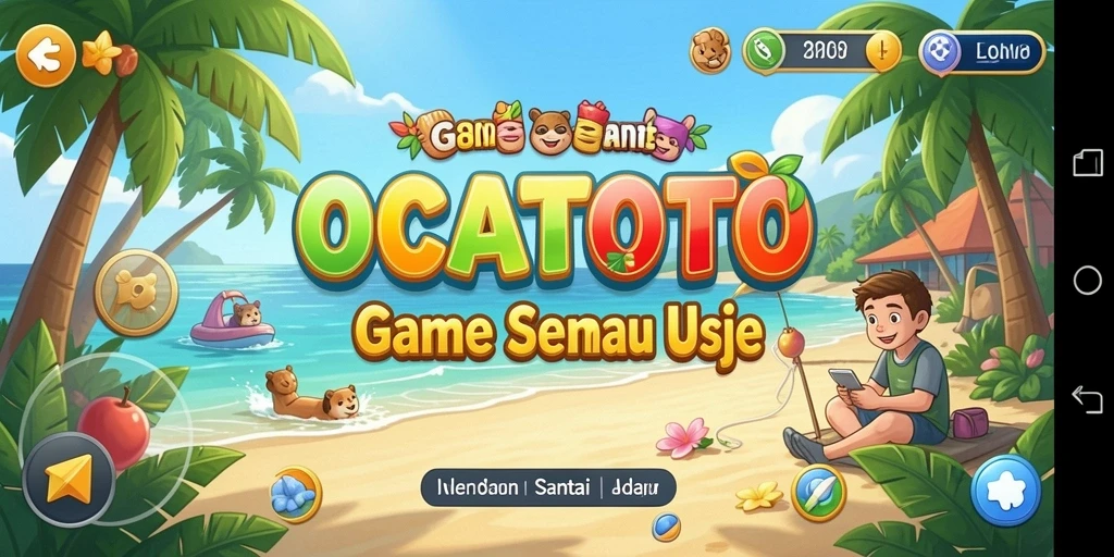 Tampilan gameplay OCATOTO yang ceria dan menghibur.