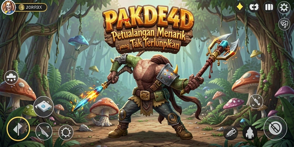 Tampilan gameplay seru dari PAKDE4D yang menampilkan petualangan mendebarkan.