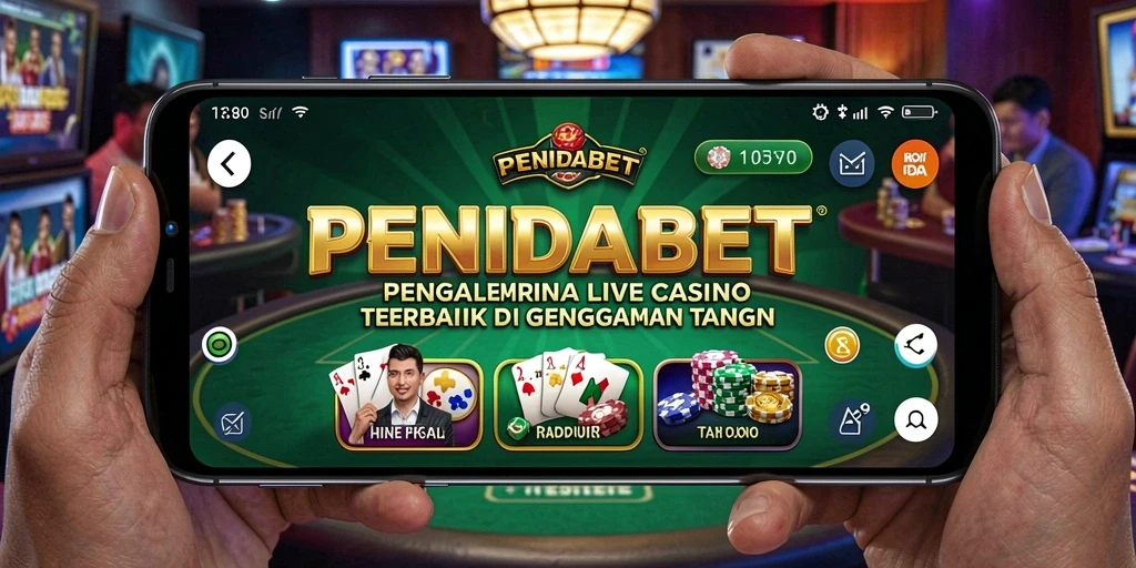 Tampilan gameplay Live Casino yang seru dan interaktif di PENIDABET.