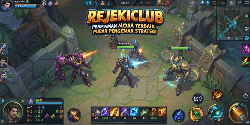 Screenshot utama menampilkan pertarungan seru dalam REJEKICLUB dengan grafis yang menakjubkan.