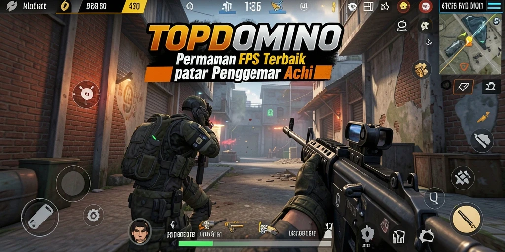 Tangkapan layar utama dari gameplay TOPDOMINO yang intens dan mendebarkan.