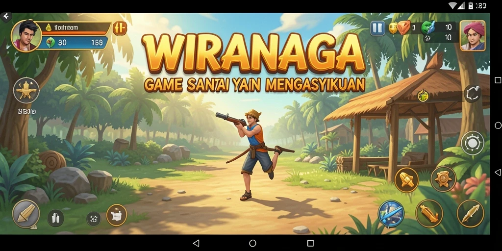 Tampilan gameplay seru WIRANAGA dengan grafis menarik.