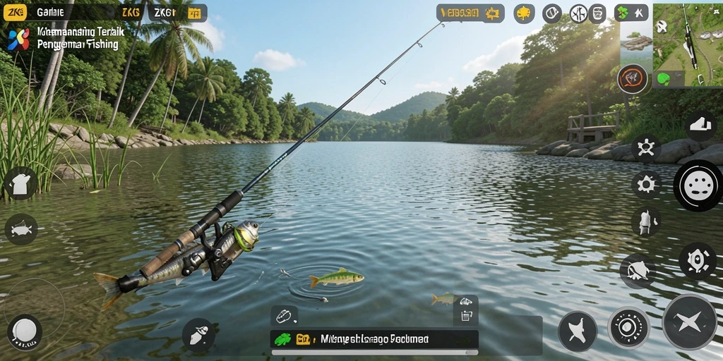 Menampilkan aksi memancing yang seru dengan grafis menakjubkan.